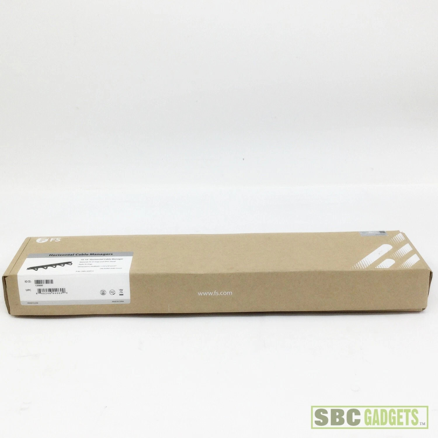 FS 1U 19" Horizontal Rackmount Cable Manager D-rings CMH-5DR1U New