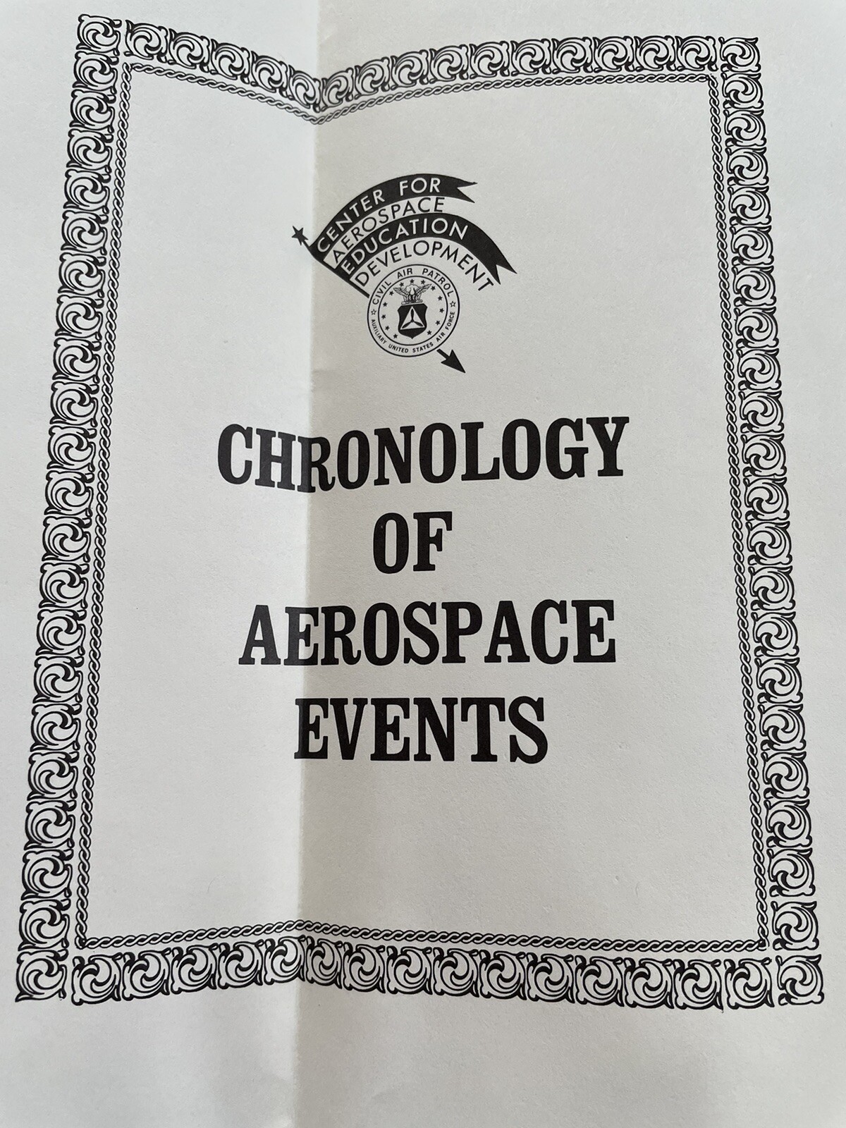 Civil Air Patrol Chronology Of Aerospace Events Poster
