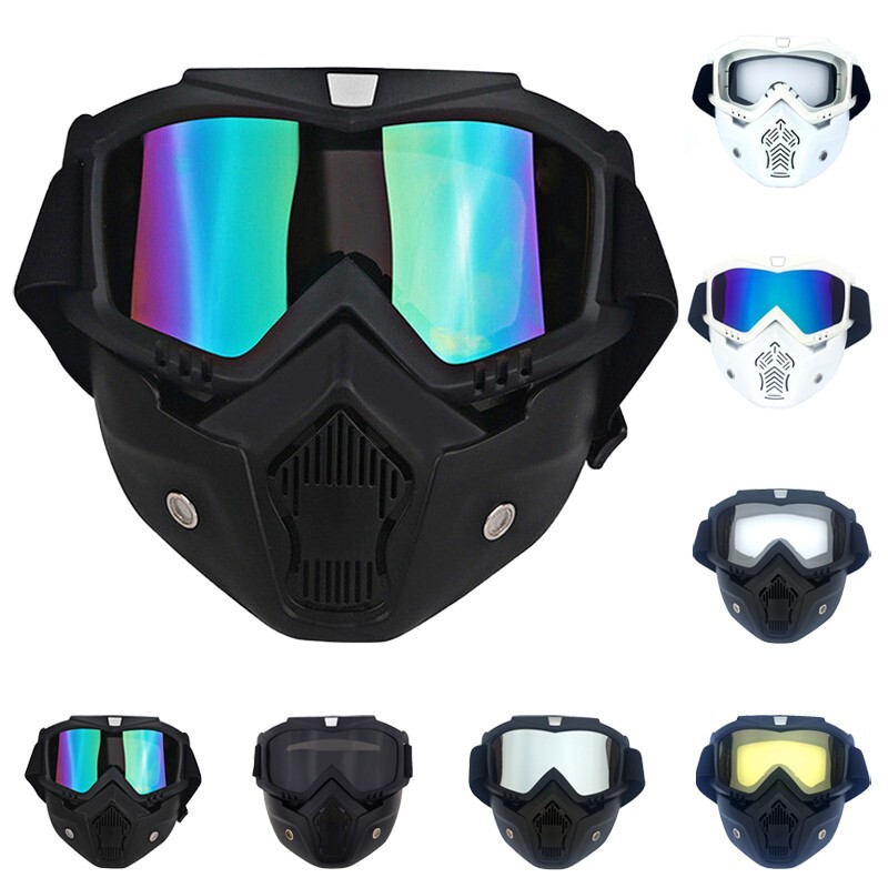 Motorcycle Face Mask Goggles Off Road Motocross MX ATV Dirt Bike Eyewear Glasses