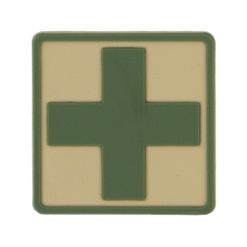 Helikon 3D Rubber Medic Cross Emblem Patch Tactical Army Morale Insignia Khaki
