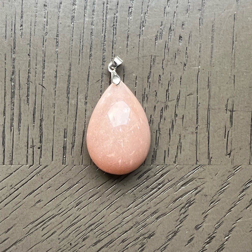 S925 Sunstone teardrop pendant