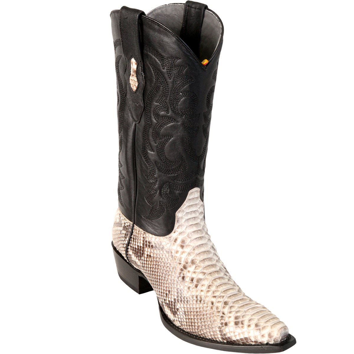 LOS ALTOS MEN NATURAL GENUINE PYTHON SNAKE COWBOY SNIP-TOE BOOT 945749 (D)