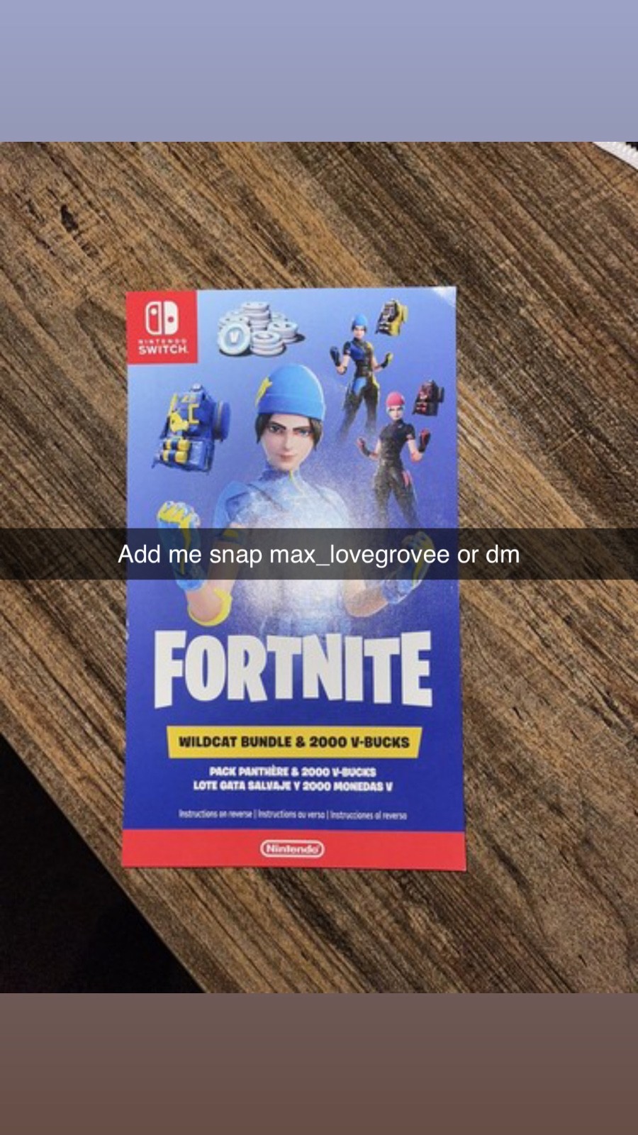 fortnite wildcat bundle code only (message before buying!!!)