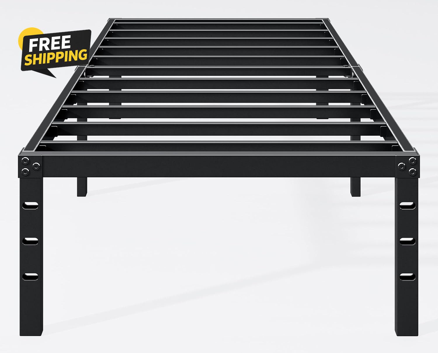 18 Inch Twin Bed Frame - Sturdy Metal Platform Twin Size, No Box Spring Needed,