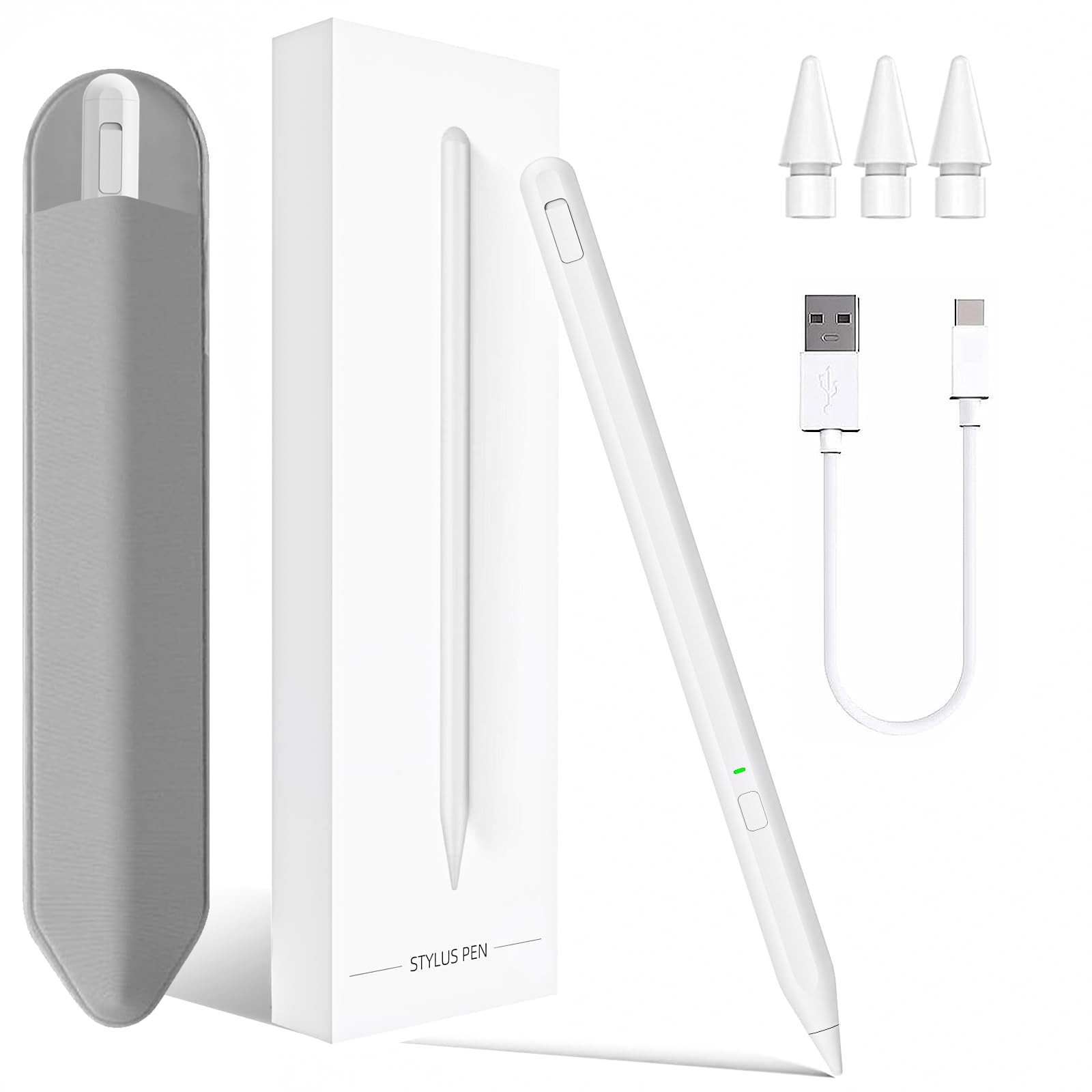 Stylus Pen for iPad 11th&10th Generation,Pen with Pencil Holder,Palm Rejectio...