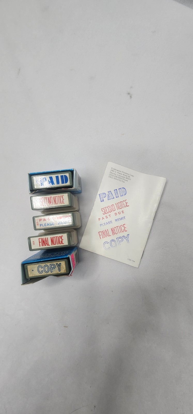 Set of 5  Vintage X Stampers Rare Japan Shachihita , Pre-Inked Business Stamps
