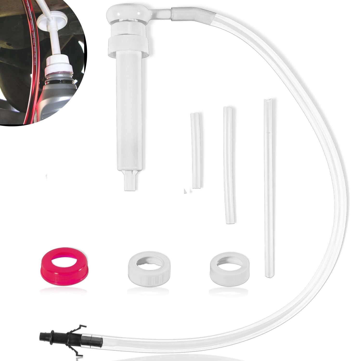Fluid Pump Include 4 Size Thread for Gallon Bottles and Wide Mouth Quart Bott...