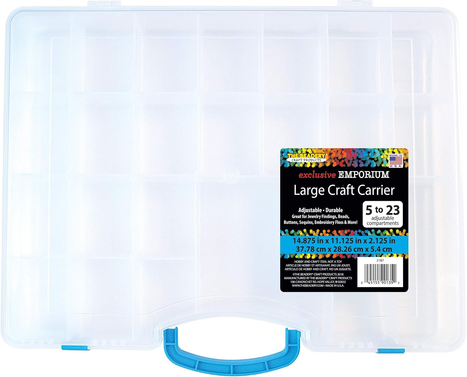 The Beadery Large Craft Carrier Storage Container, Clear