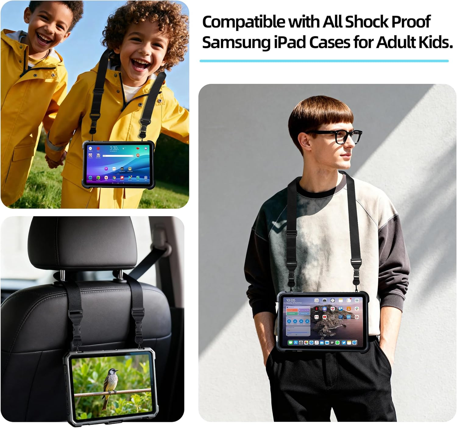 Adjustable Shoulder Strap:Comfortable for Ipad Strap Nylon Neck Lanyard for Ipad