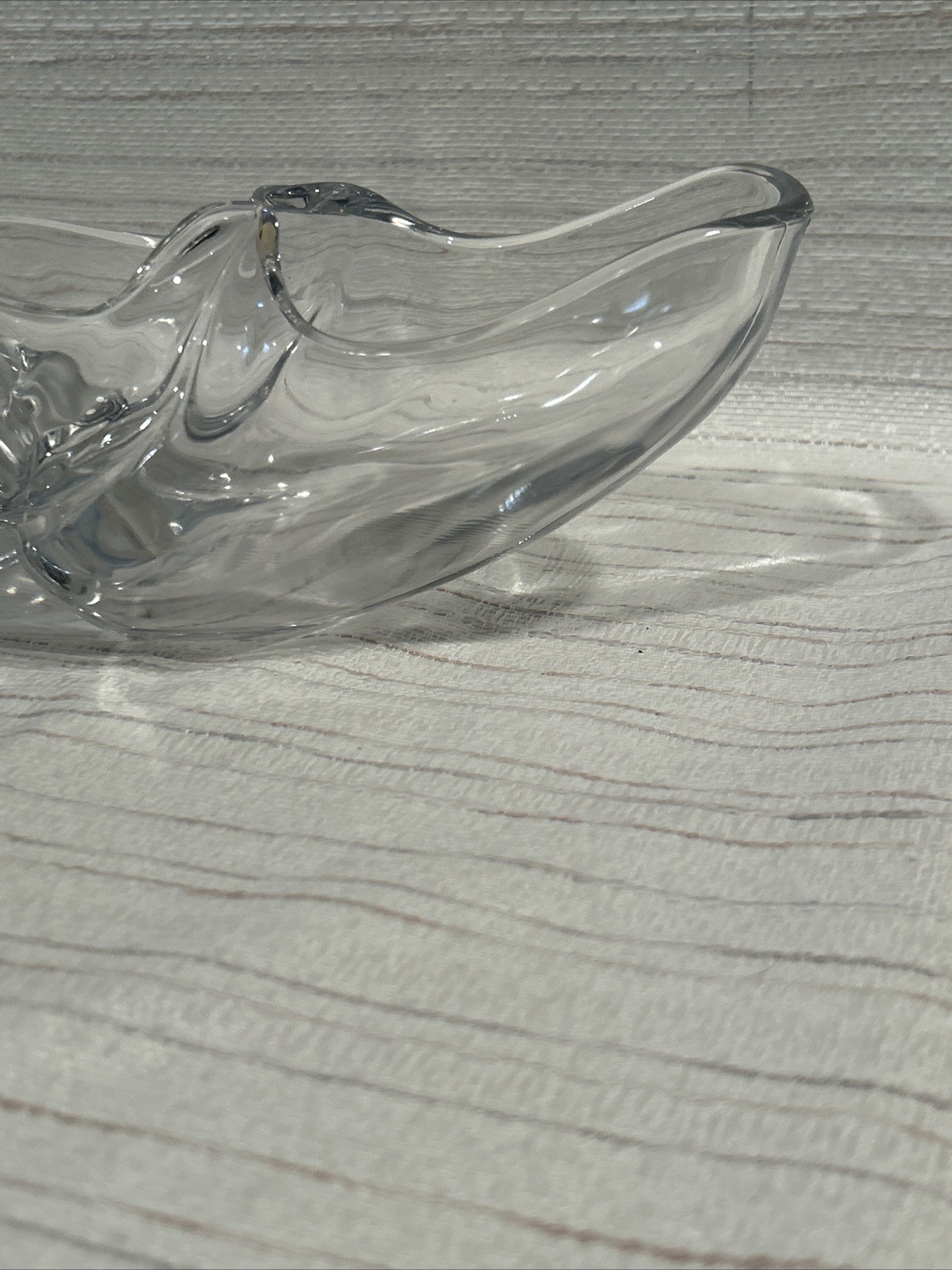 Large Clear Glass Elf Shoe Planter