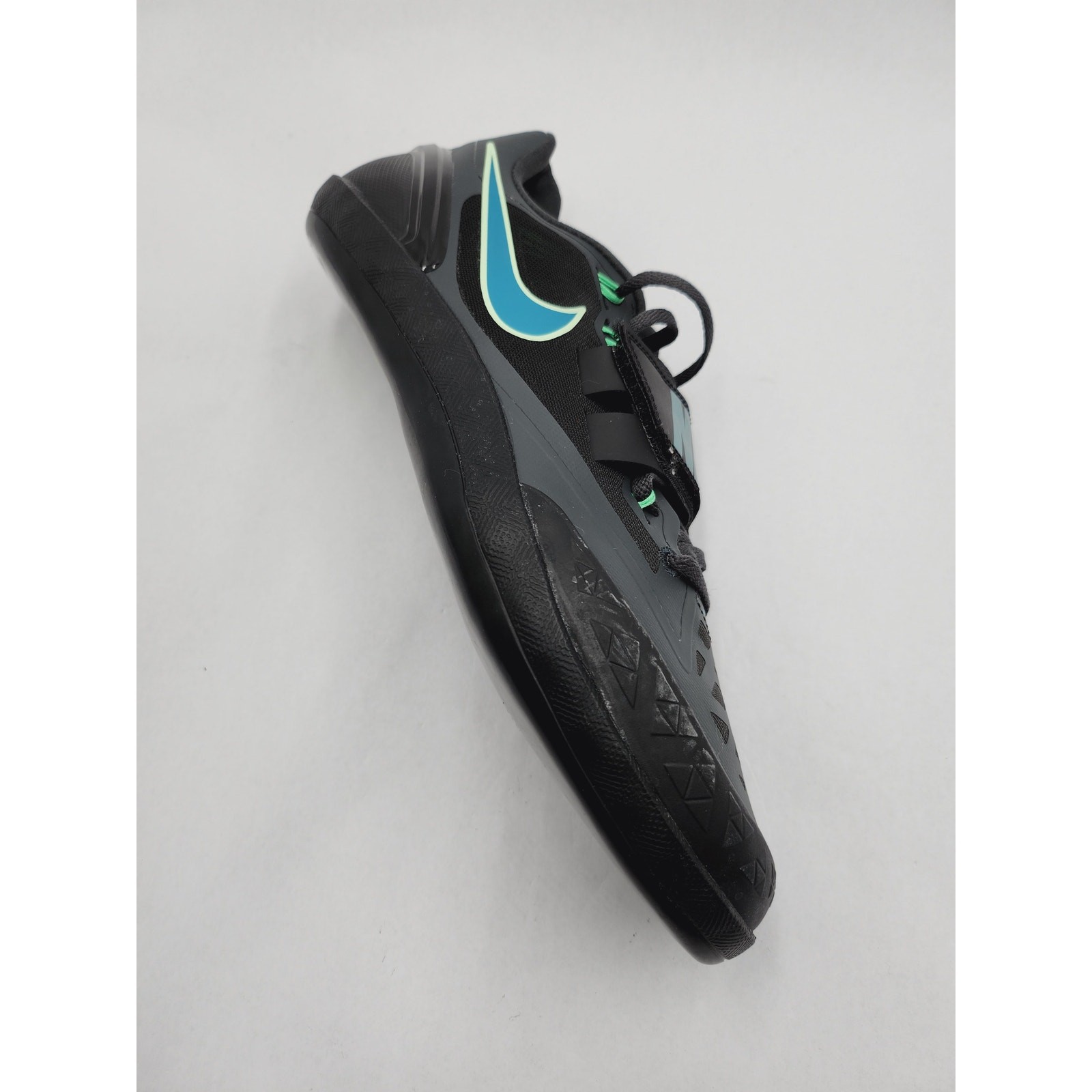 Mens Size 10.5 Nike Track & Field Shoes Zoom Rotational 6 Black Blue FZ9606-001