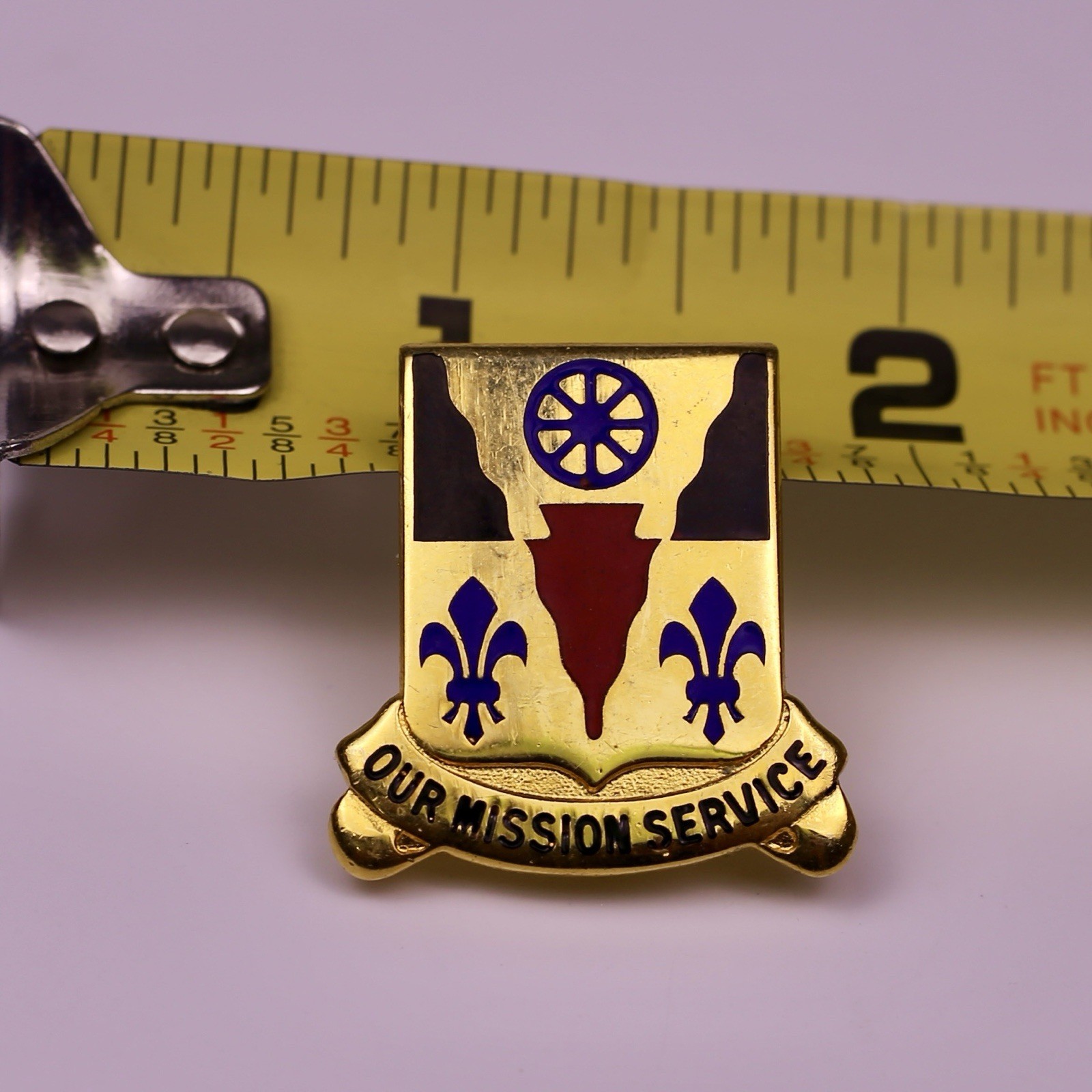 U.S. Military 167th Supply & Service DI DUI Insignia Crest Pin B-22 OUR MISSION