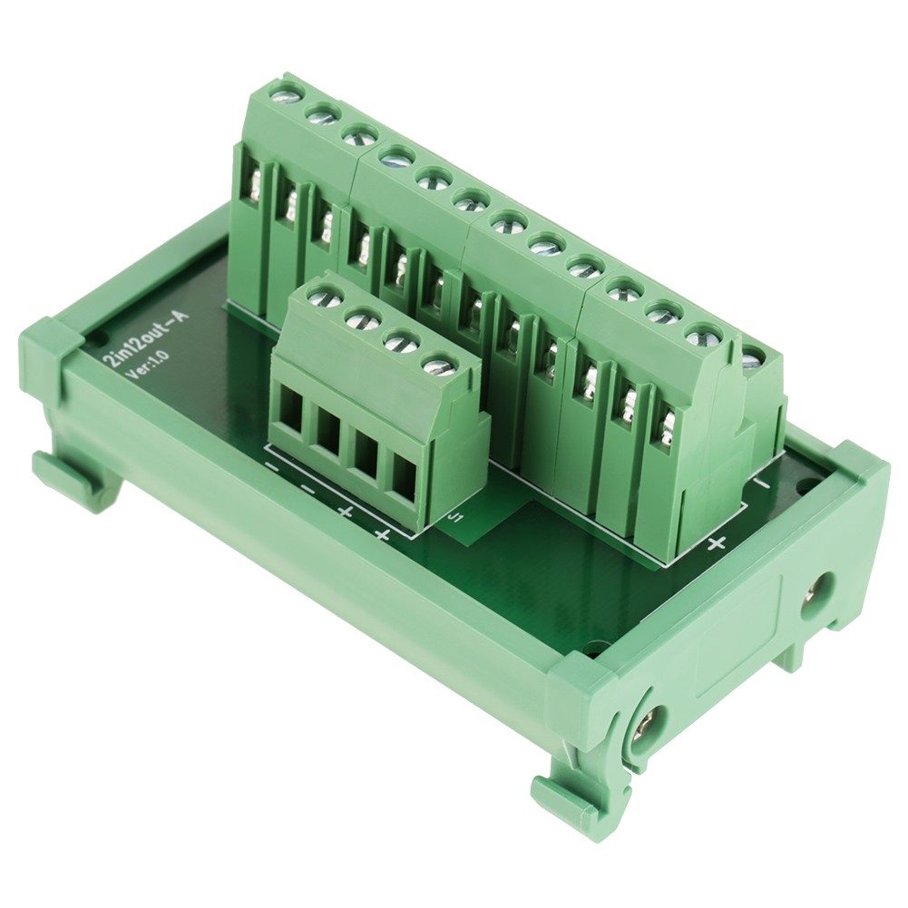 12 Position Power Distribution DIN Rail Mount Interface Module Board