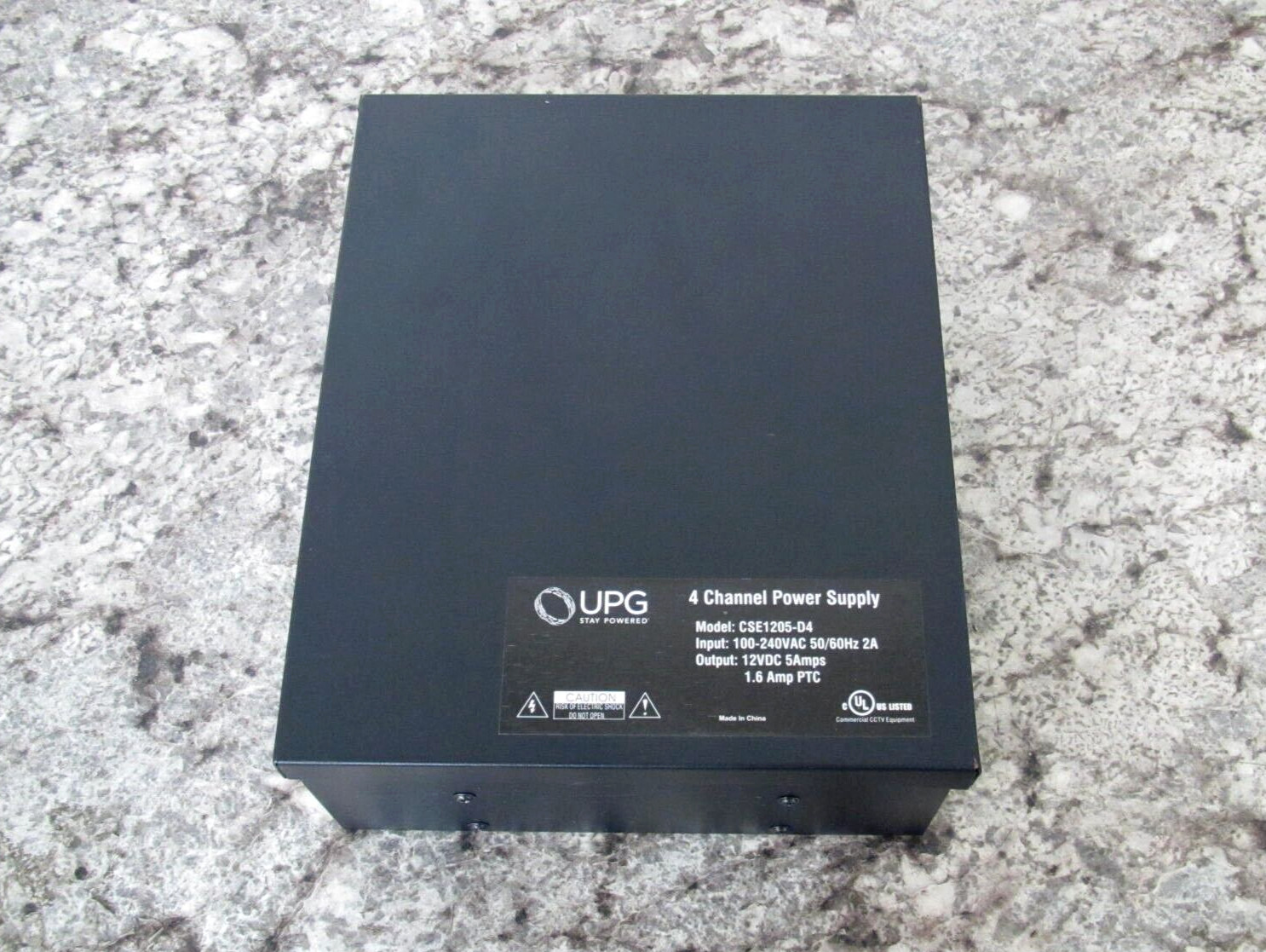 New UPG CSE1205-D4 100-240VAC 2A / 12VDC 5A 4CH 4-Channel CCTV Power Supply