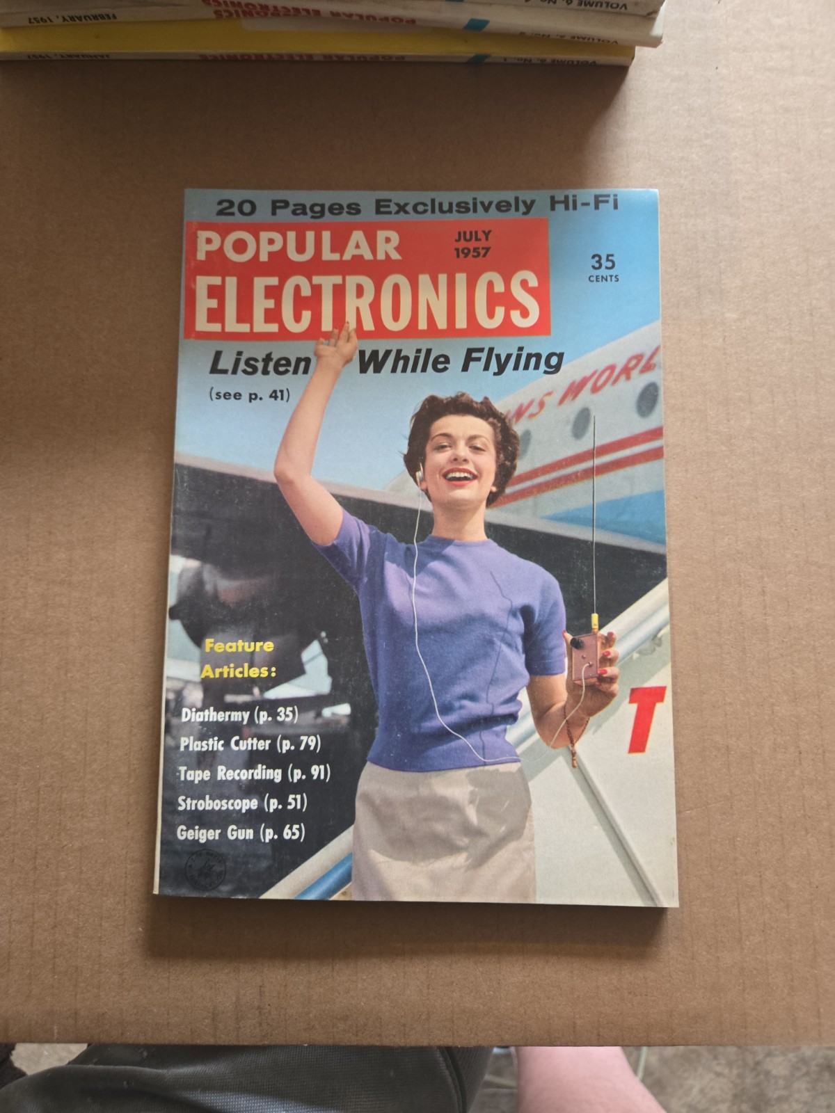 Vintage Popular Electronics Magazine  1957 July