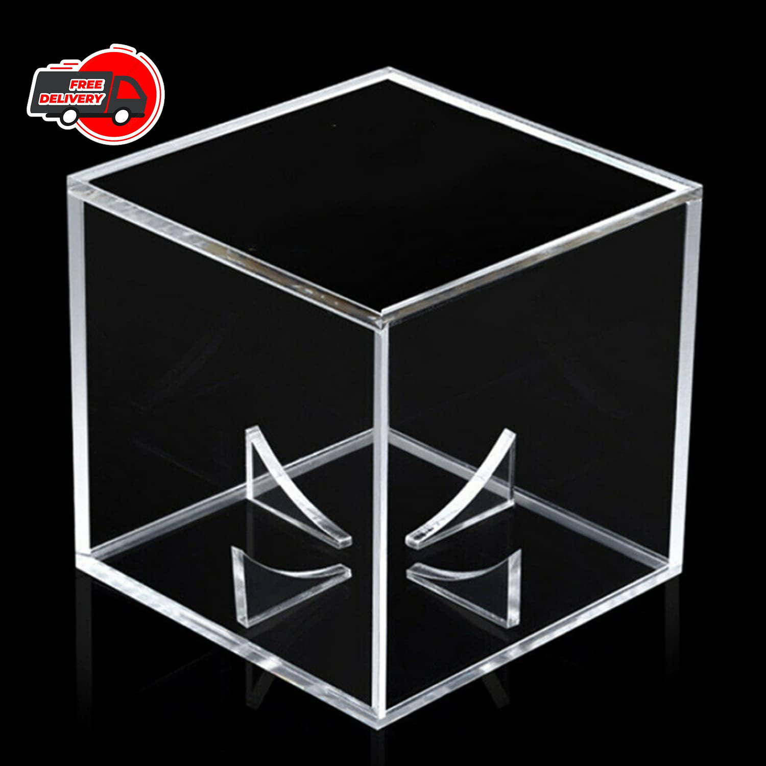 4 Pack Acrylic Baseball Display Case - UV Protected Baseball Holder for Display,