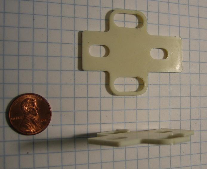 MEPLA MOUNTING PLATE SPACER #M7485/2, WHITE PLASTIC, 2mm THICKNESS