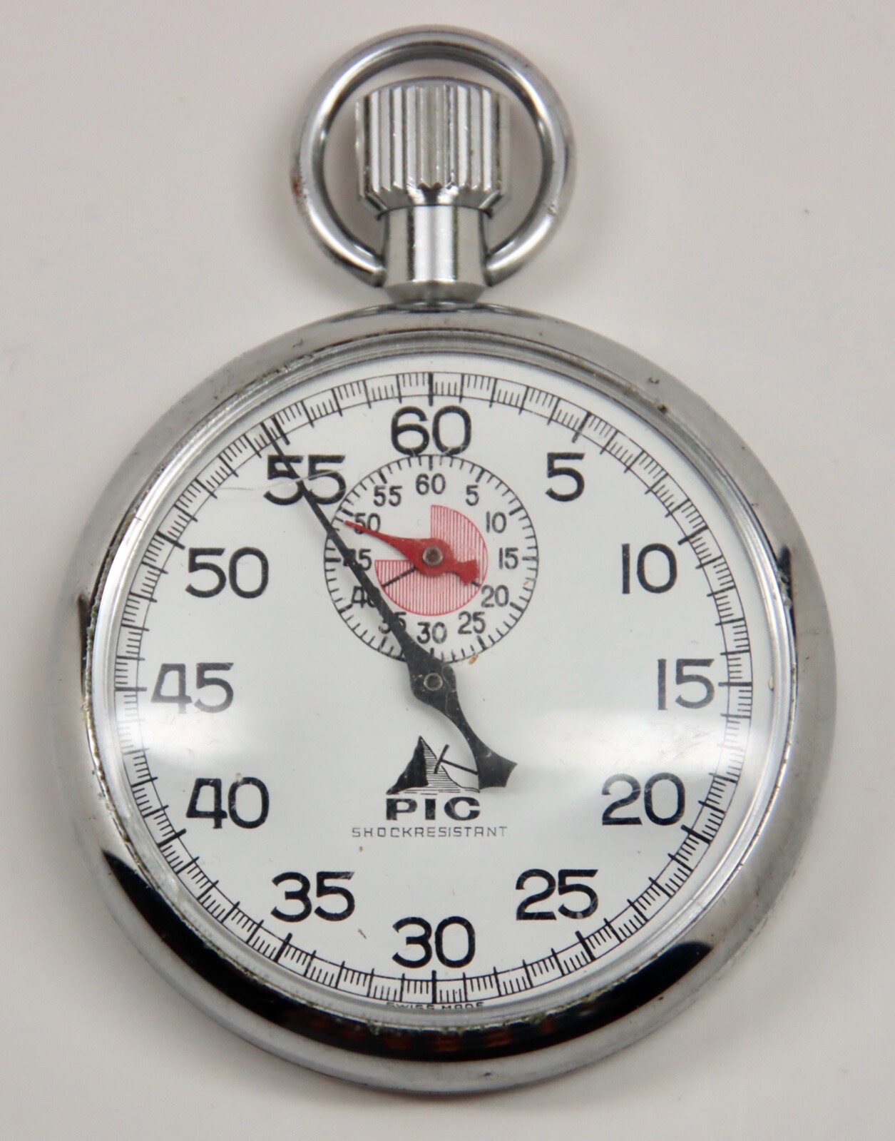 Vintage PIC Manual Wind Mechanical Stop Watch - Swiss Made BF 417 - Works Great