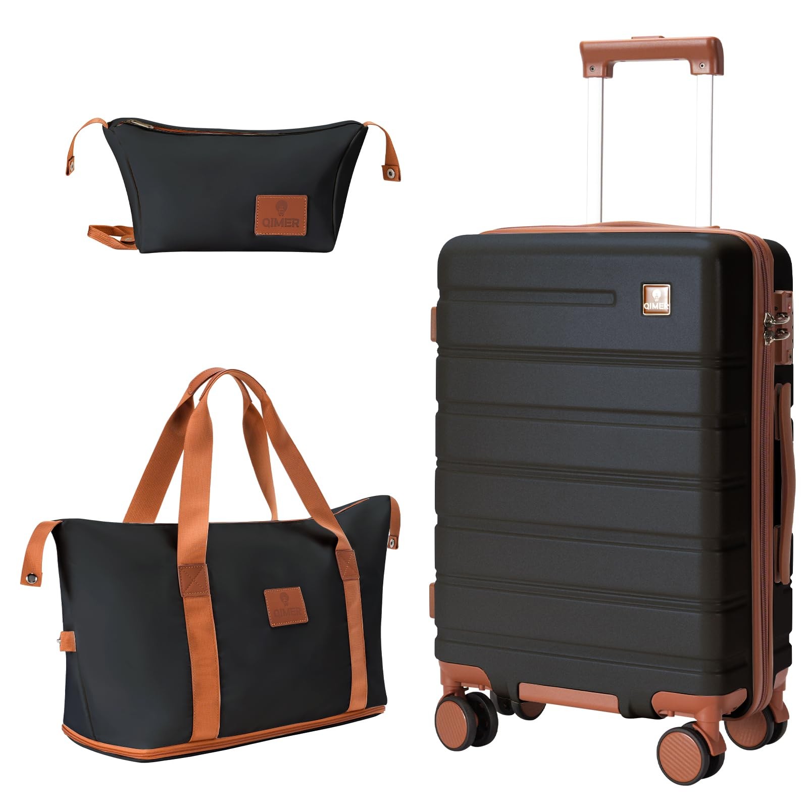 Carry on Luggage Set, 20 Inch Suitcase with 100% PC hardshell, Lightweight TS...