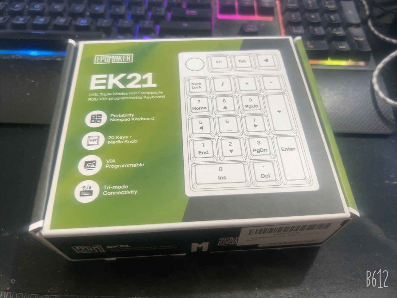 EPOMAKER EK21 VIA Gasket Programmable Keypad Wireless/BT/Wired HotSwap RGB, New!