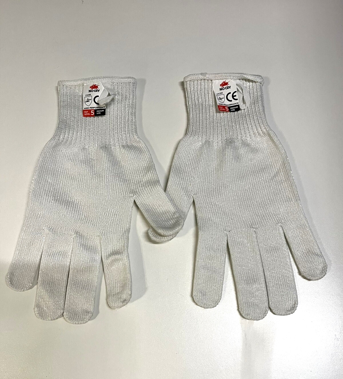 NoCry Cut Resistant Work Gloves, Size Med, High Performance, Cut Level 5 EN388