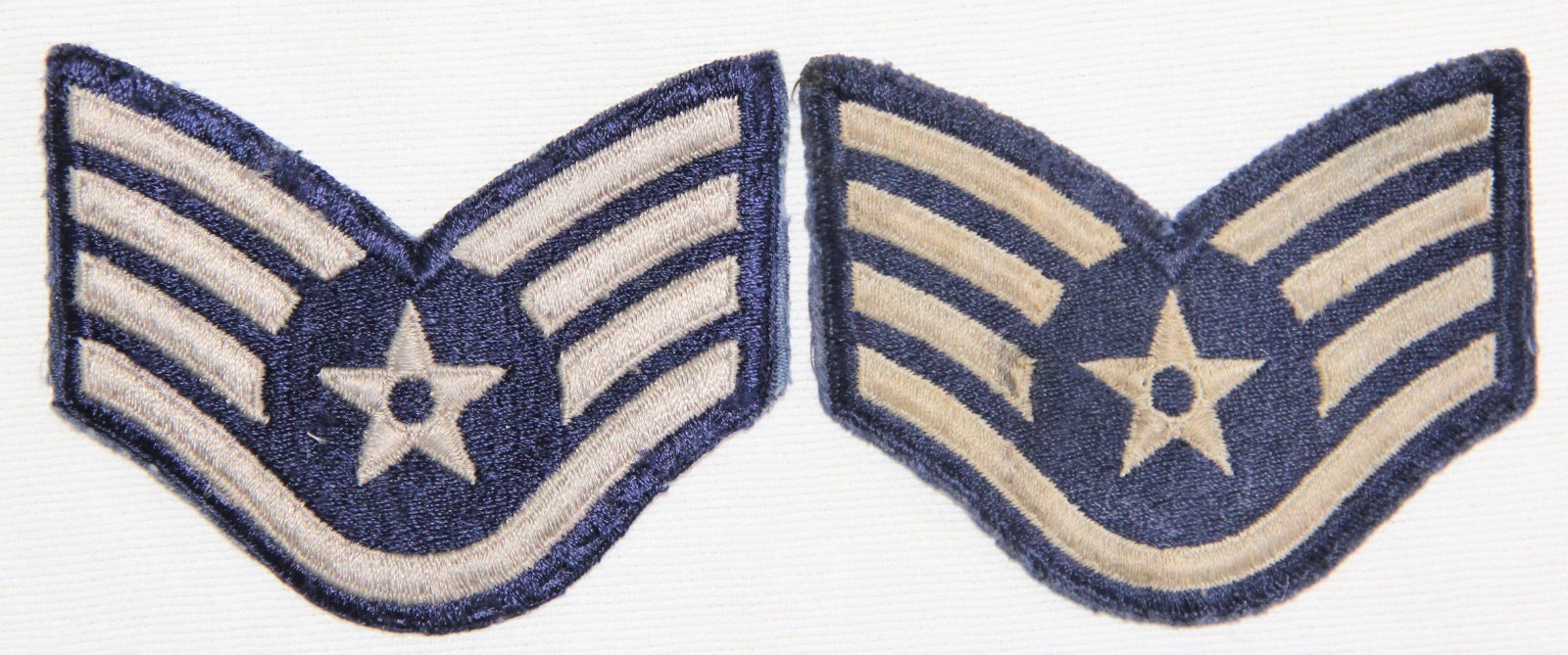 ORIGINAL, FULL SIZE USAF STAFF SERGEANT E-5 CHEVRONS, STRIPES