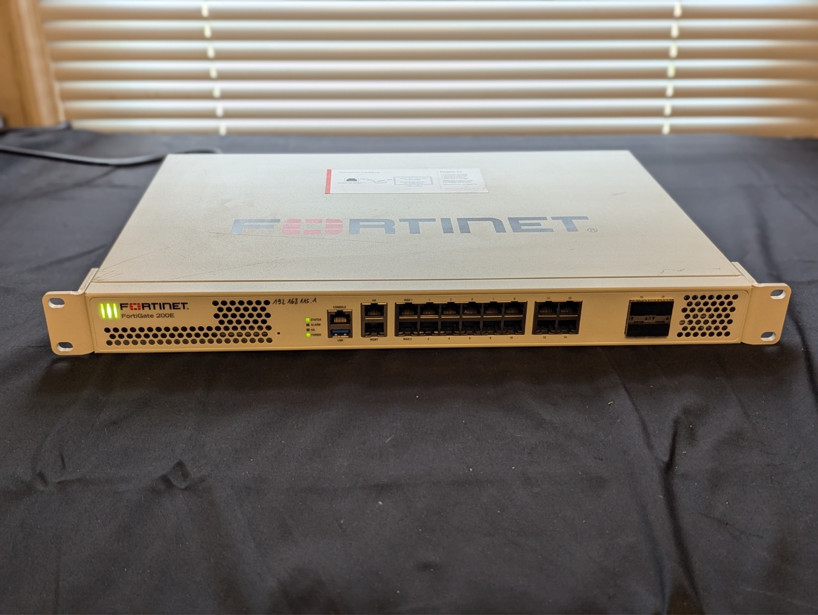 Fortinet - FortiGate 200E 18xGE Firewall FG-200E License Expired w/ Ears - AS-IS