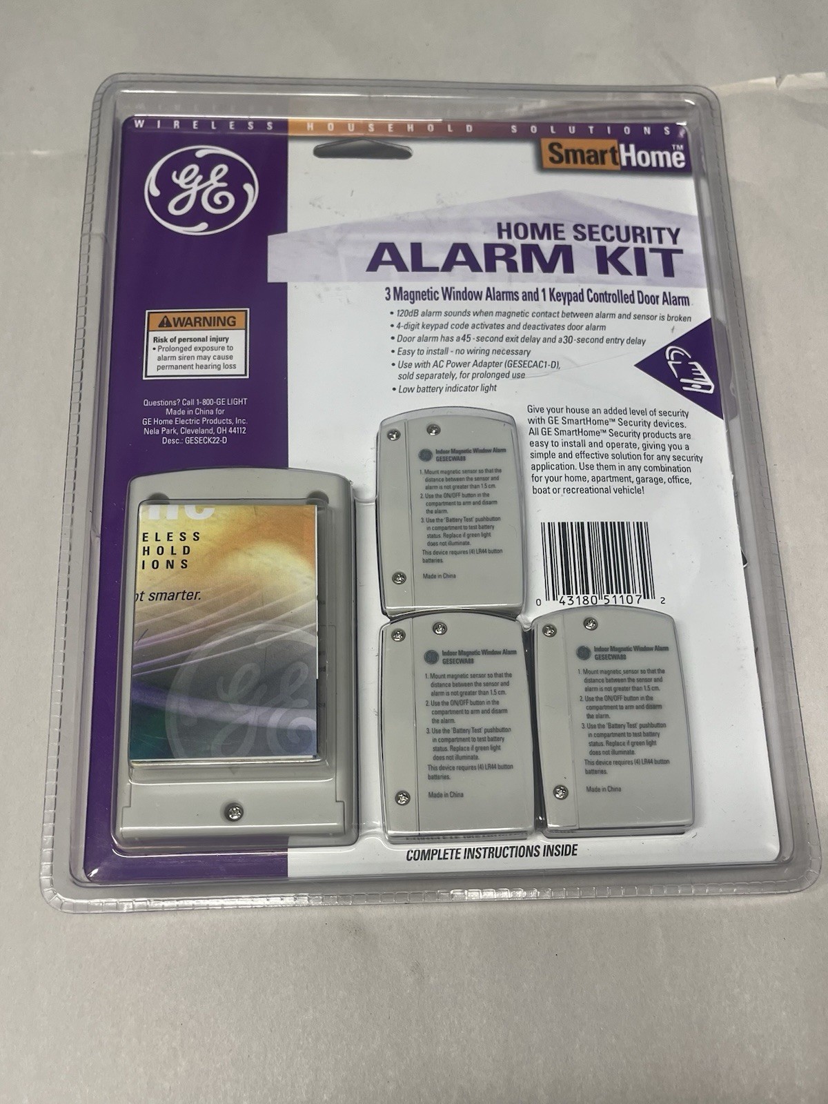 NEW - GE Home Security Alarm Kit