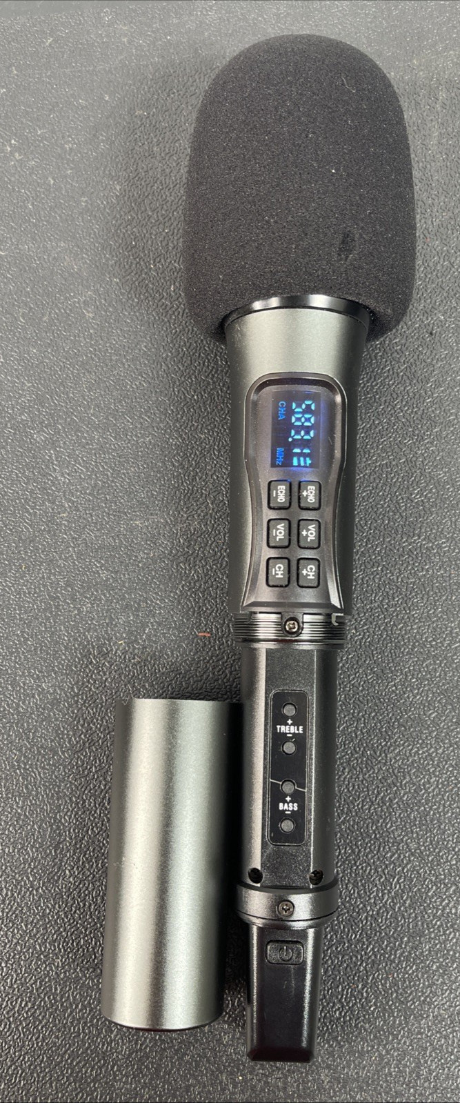 Wireless Black & Gray Microphone  for karaoke singing Multi channel