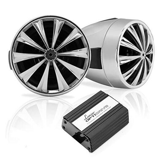 Lanzar Motorcycle Waterproof Speaker Amplifier System Set of Standard Packaging