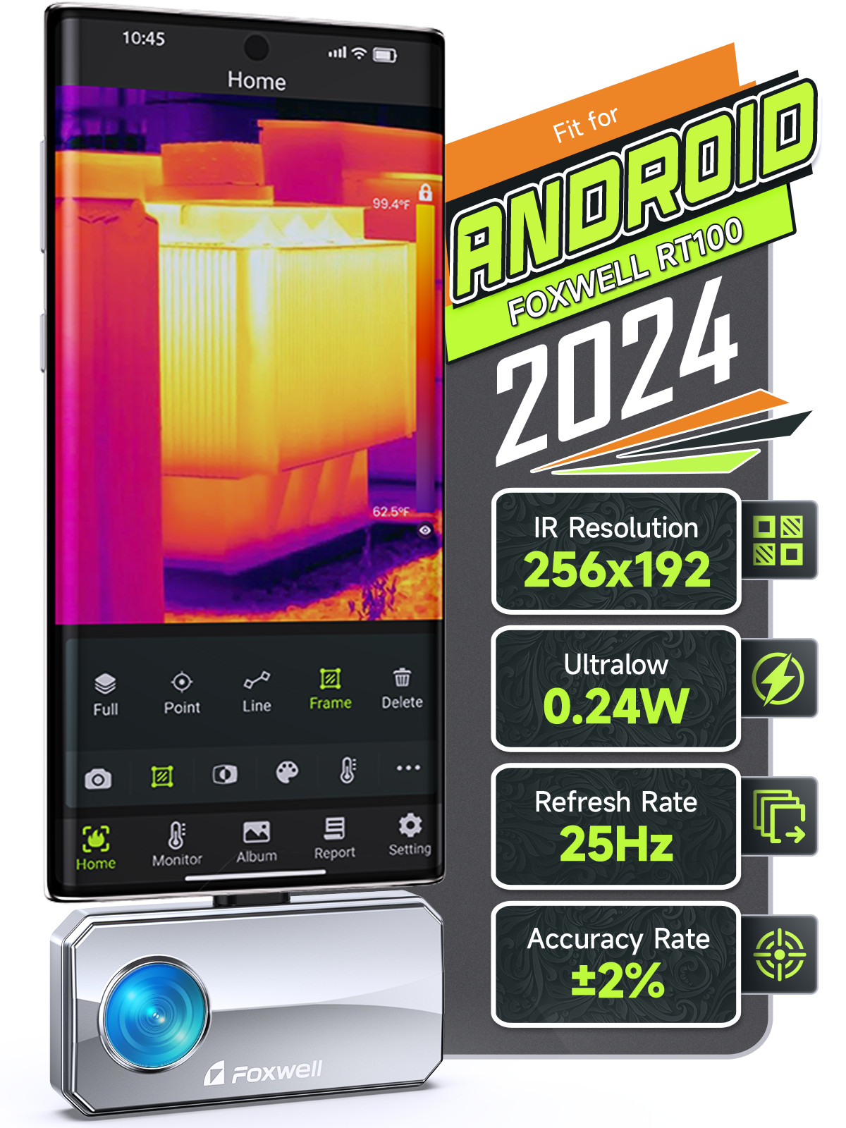 FOXWELL Infrared Thermal Camera Imaging Electrical Inspection for Android TypeC