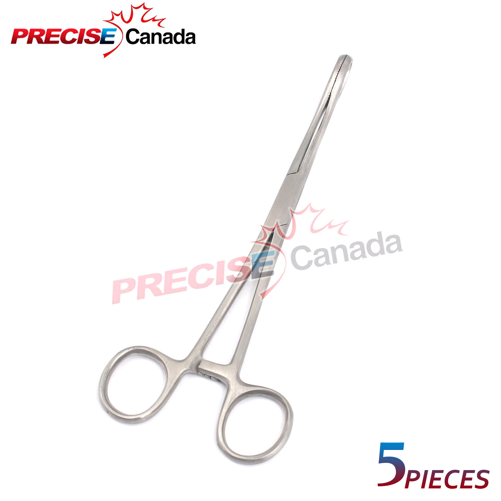 Set Of 5 Body Piercing Forceps Kit Hemostat Sponge Clamp 7.5" Straight New