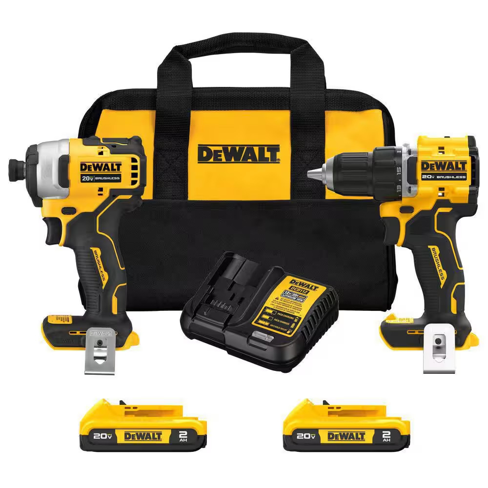 ATOMIC 20-Volt MAX Lithium-Ion Cordless Combo Kit (2-Tool) with (2) 2.0Ah Batter