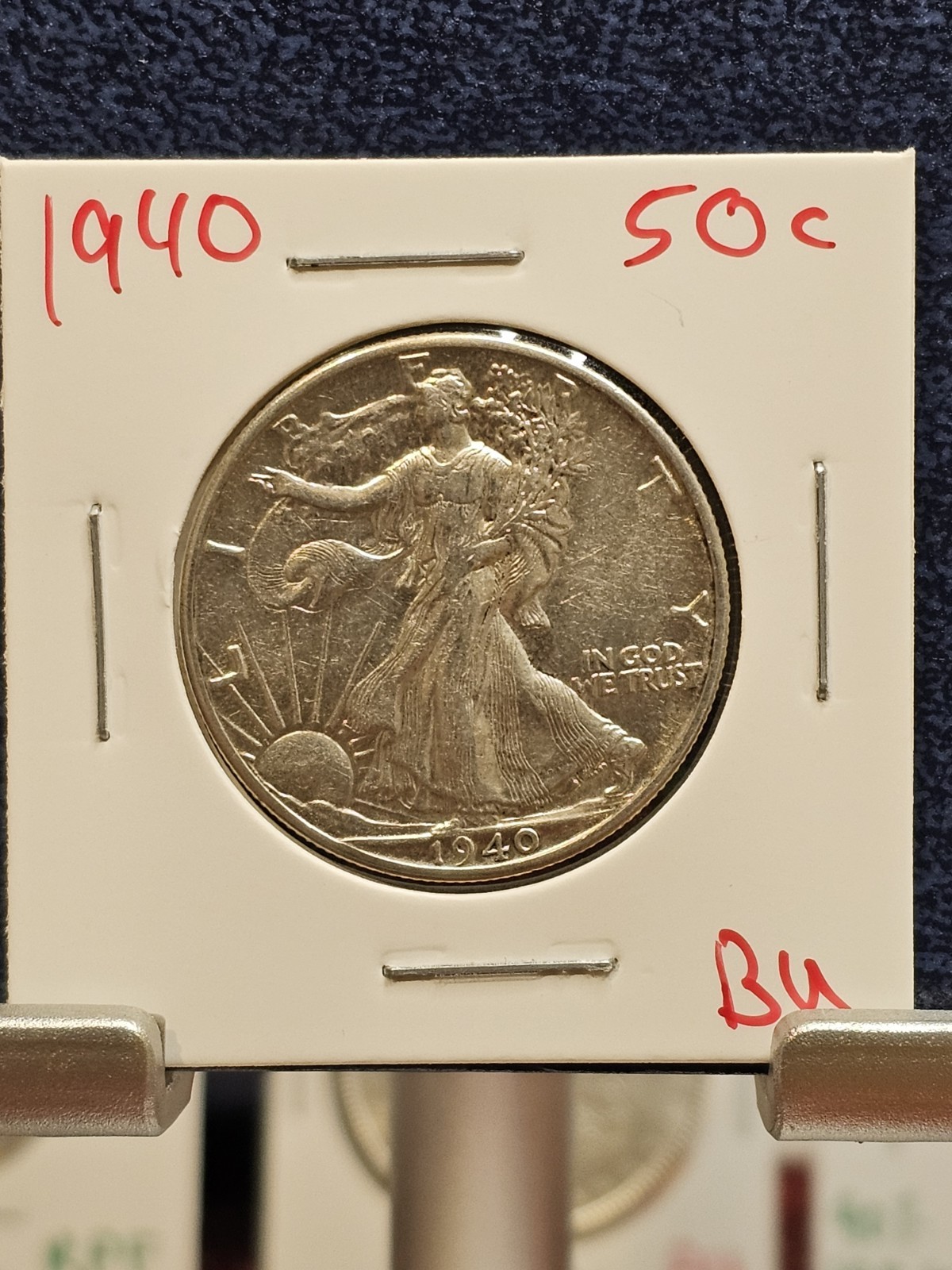 1940-p Walking Liberty Half Dollar ~ BU ~ Beautiful LUSTER and details