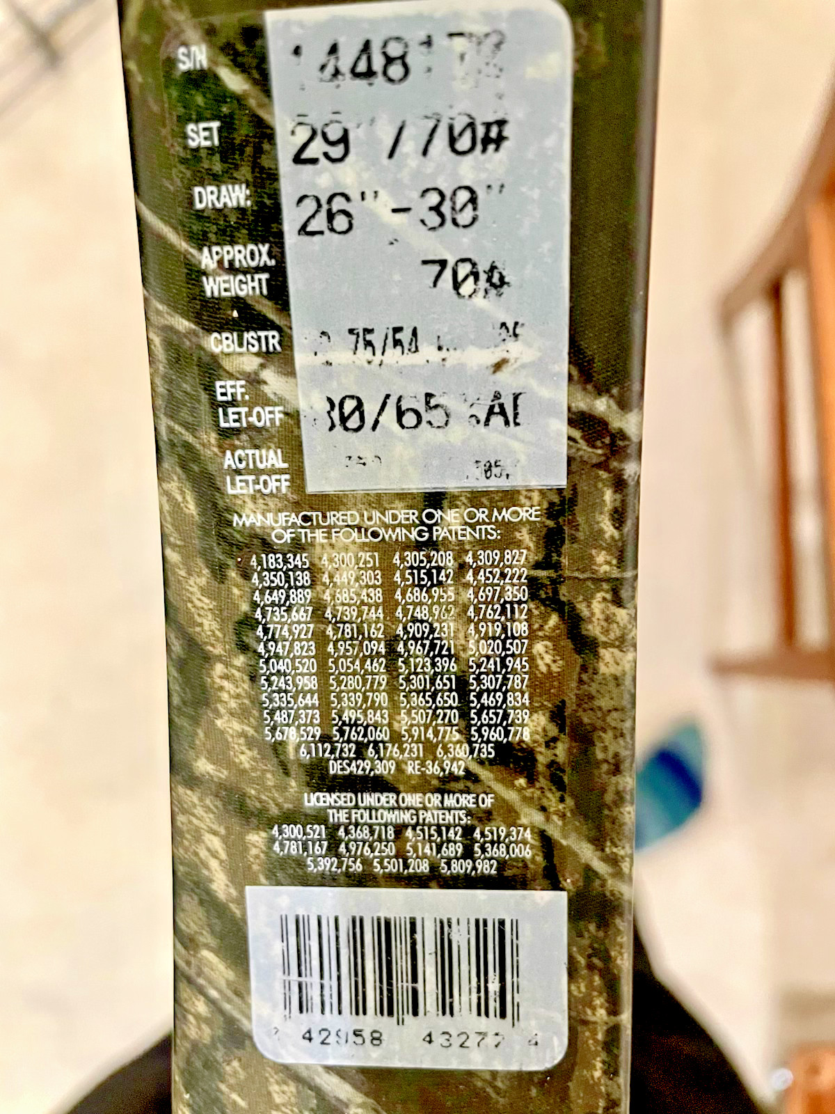 Archery Resherch Camo compound bow