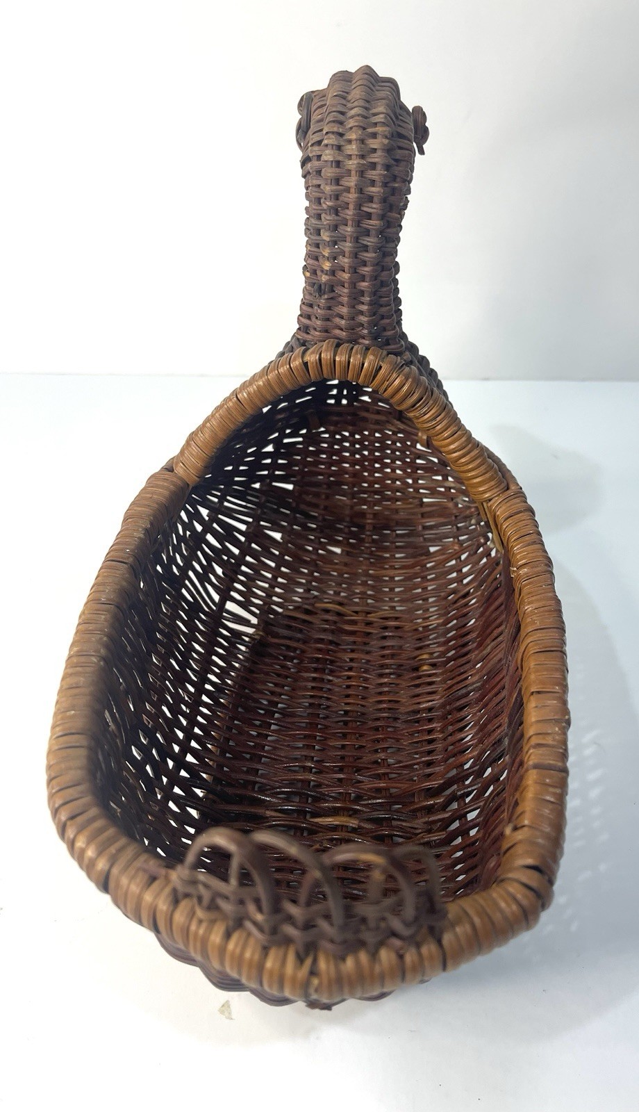 Vtg Ducks-2 Wicker Rattan Basket Wooden Beak 1 HOMCO cottagecore Farmhouse