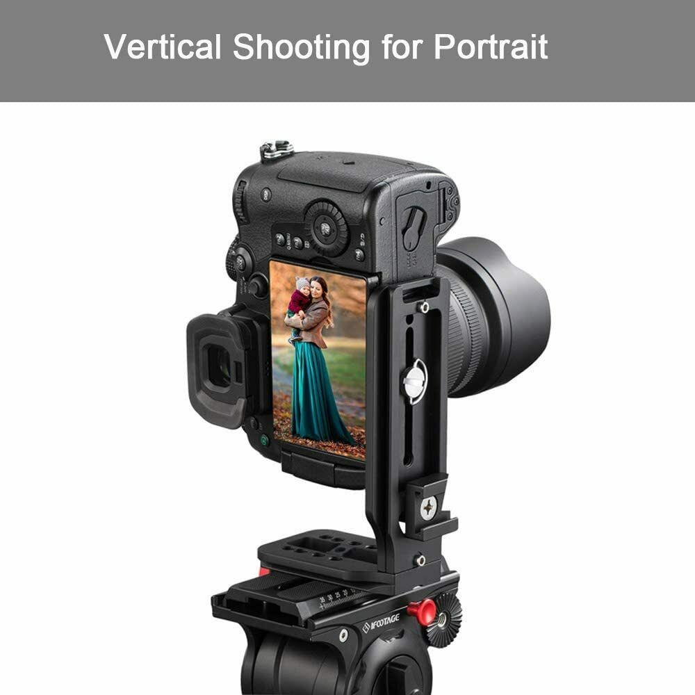 Camera L Bracket Vertical Horizontal Switching Tripod Head Quick Release Plate m