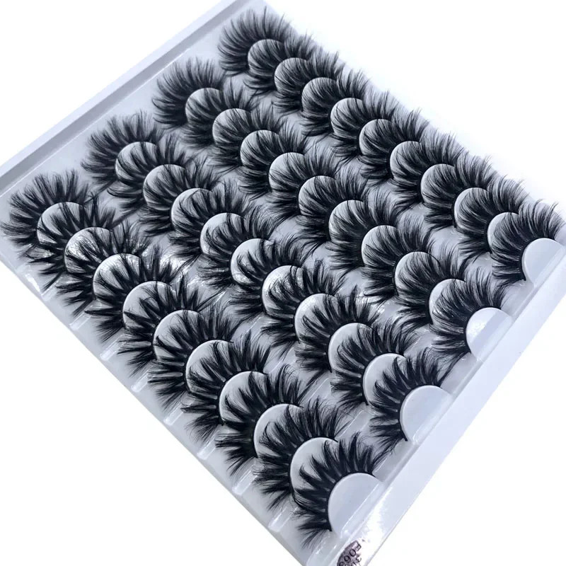 20 pairs 3D Mink Lashes Natural False Eyelashes Dramatic Volume Fake Lashes Make