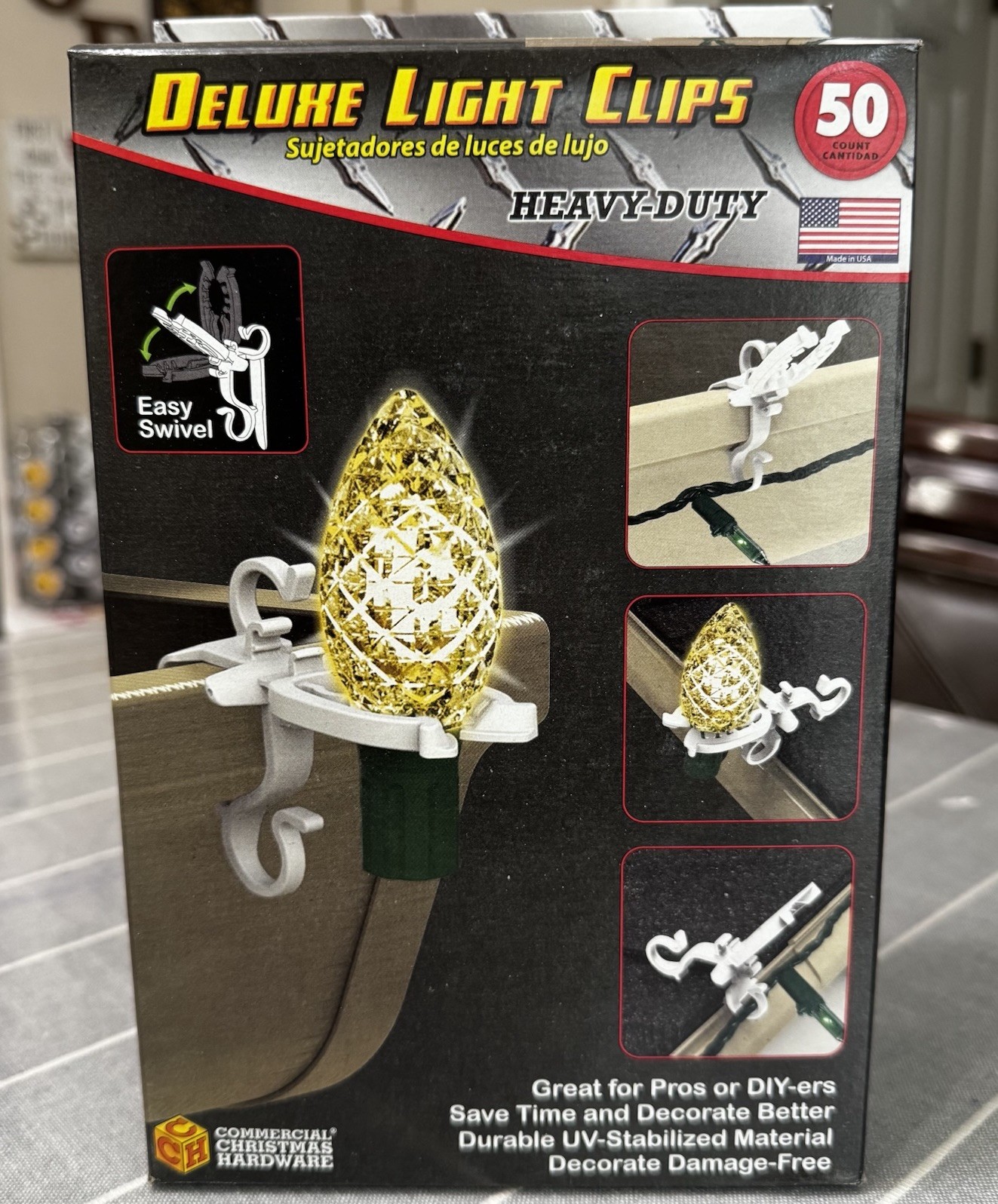 Adams Deluxe Shingle Gutter Light Clips White Polypropylene Heavy Duty 50 Pack