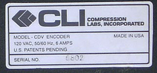 CLI/Compression Labs Spectrum Saver CDV Video Encoder SpectrumSaver