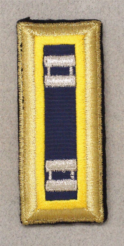 Army Shoulder Rank Straps 045 - Captain, Chemical Corps - Male, single, tinsel