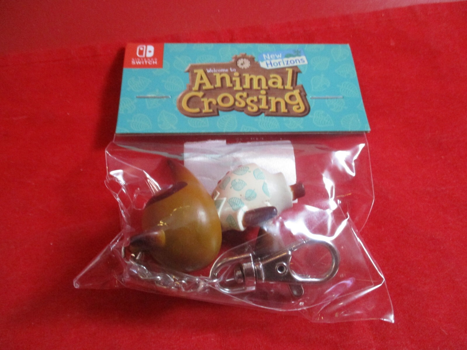 Animal Crossing New Horizons Nintendo Switch Promo Tom Nook Keychain Clip *NEW*