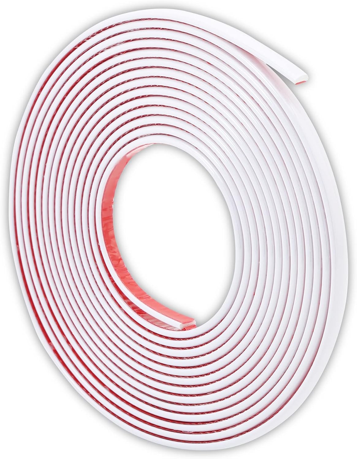 32.8FT Peel and Stick Molding & Wall Trim, Flexible 0.3" x 393", Shiny White