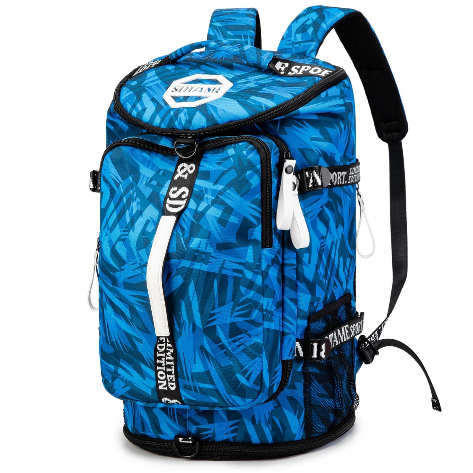 Gym Duffle Bag Backpack with Shoe Compartment,4 ways Travel Backpack for Wome...