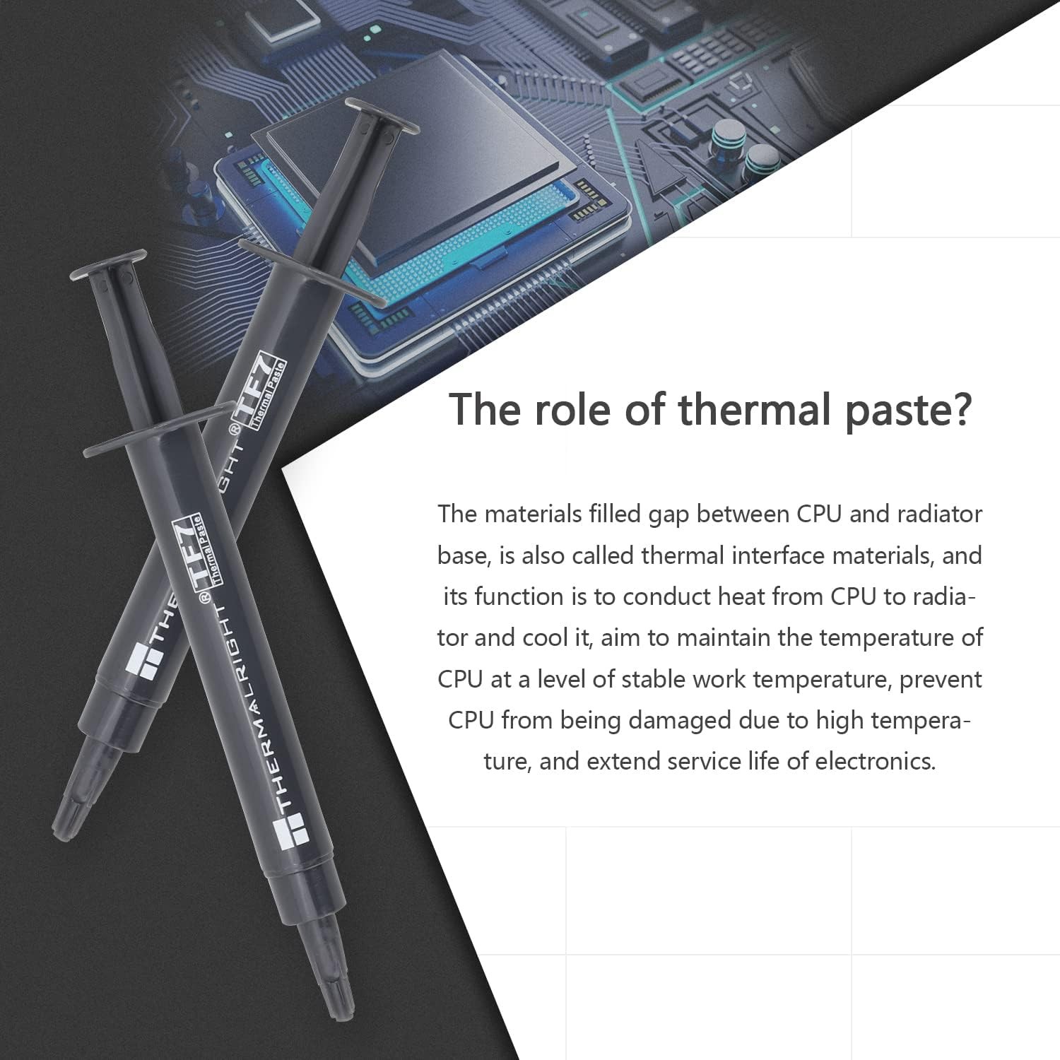 2 PCS 2 Gram TF7 Thermal Paste 12.8W/m.k Heatsink Grease CPU Cooler Compound
