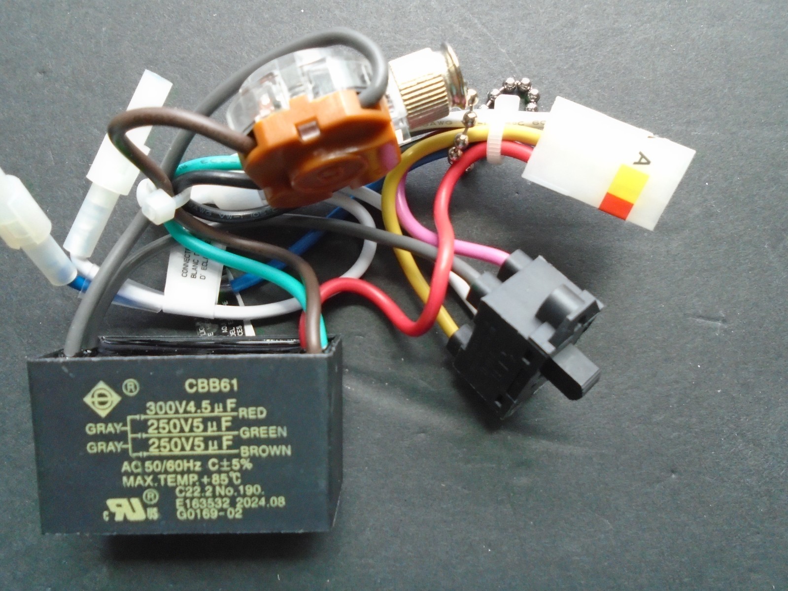 HUNTER CEILING FAN WIRING HARNESS SWITCHES/PARTS/CAP 53211