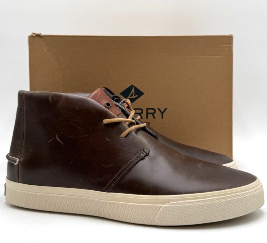 Sperry STRIPER PW MID Men's Casual Boat Sneaker Brown Multiple Sizes