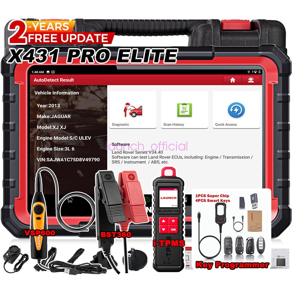 2026 Launch X431 PROS Elite V + Bidirectional Car Diagnostic Scanner Tool Coding