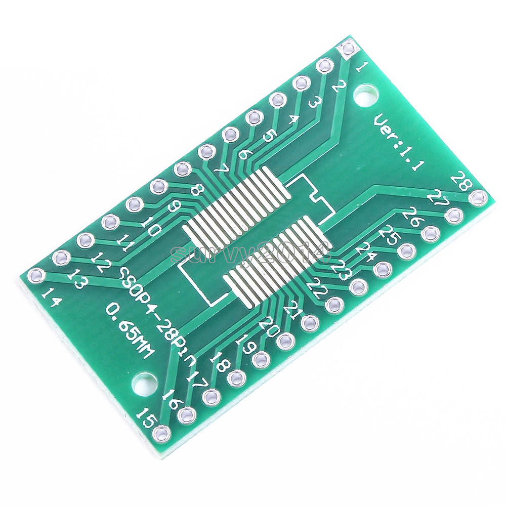10pcs TSSOP28 / SSOP28 to DIP28 Pinboard SMD to DIP Adapter 0.65/1.27mm