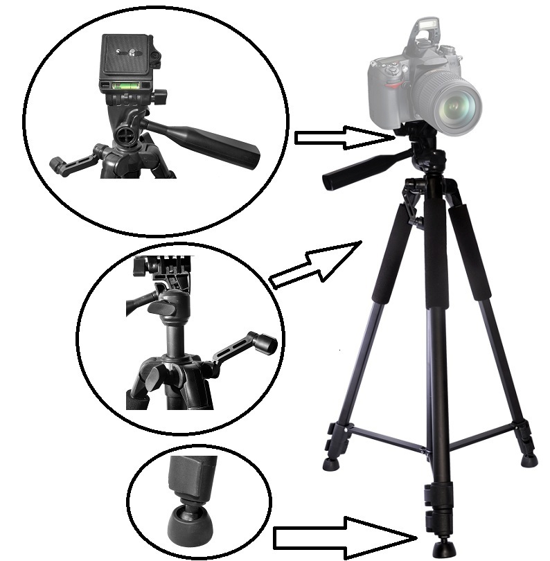 PRO DUTY 60" TRIPOD WITH CASE FOR CANON EOS M6 M50